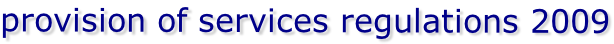 provision of services regulations 2009